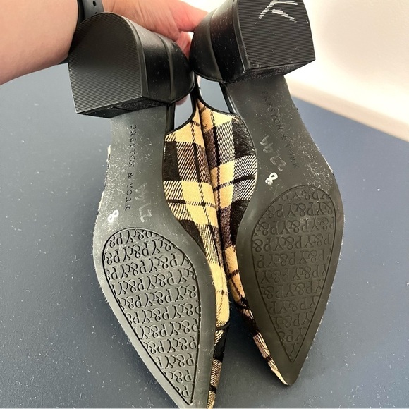 Preston & York Tabitha Black and Tan Plaid Calf Hair Pointed Toe Pumps Size 8 - Picture 16 of 16